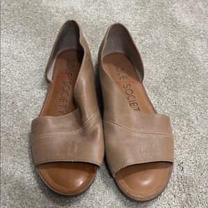 Sole Society Women's Brown Leather Loafers